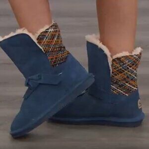 Bearpaw Women's Geneva Sheepskin Suede Water-Repelling Boot